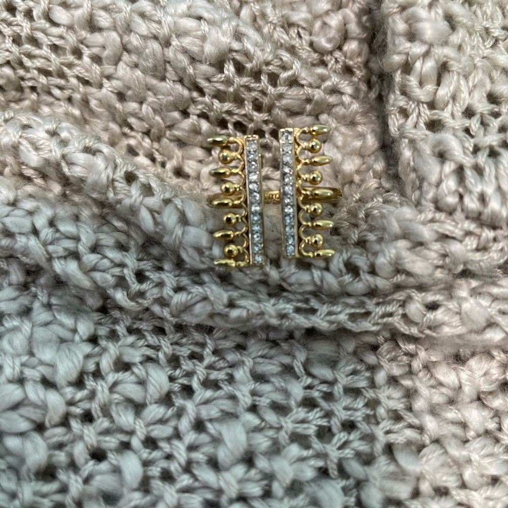 Juicy couture gold and rhinestone ring
